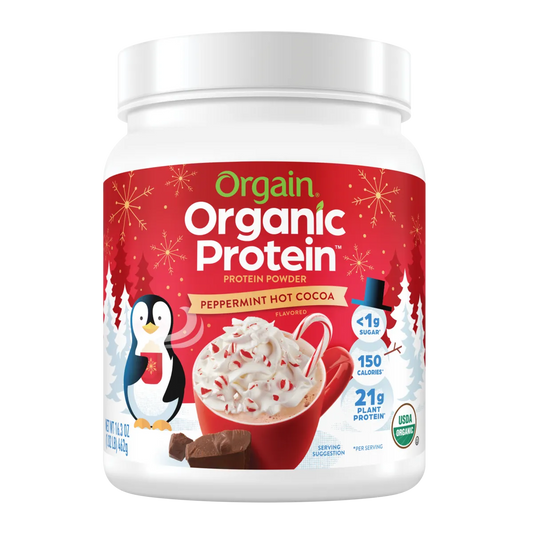 Organic Protein? Plant Based Protein Powder - Peppermint Hot Cocoa