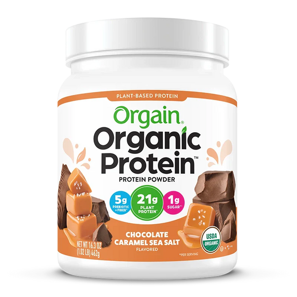 Organic Protein? Plant Based Protein Powder - Chocolate Caramel Sea Salt